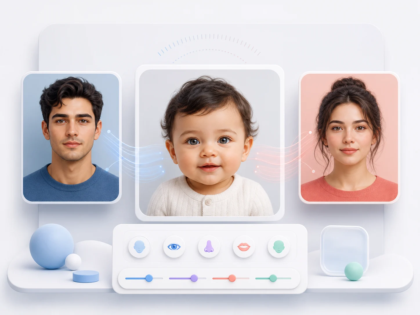AI Baby Generator face preview cards