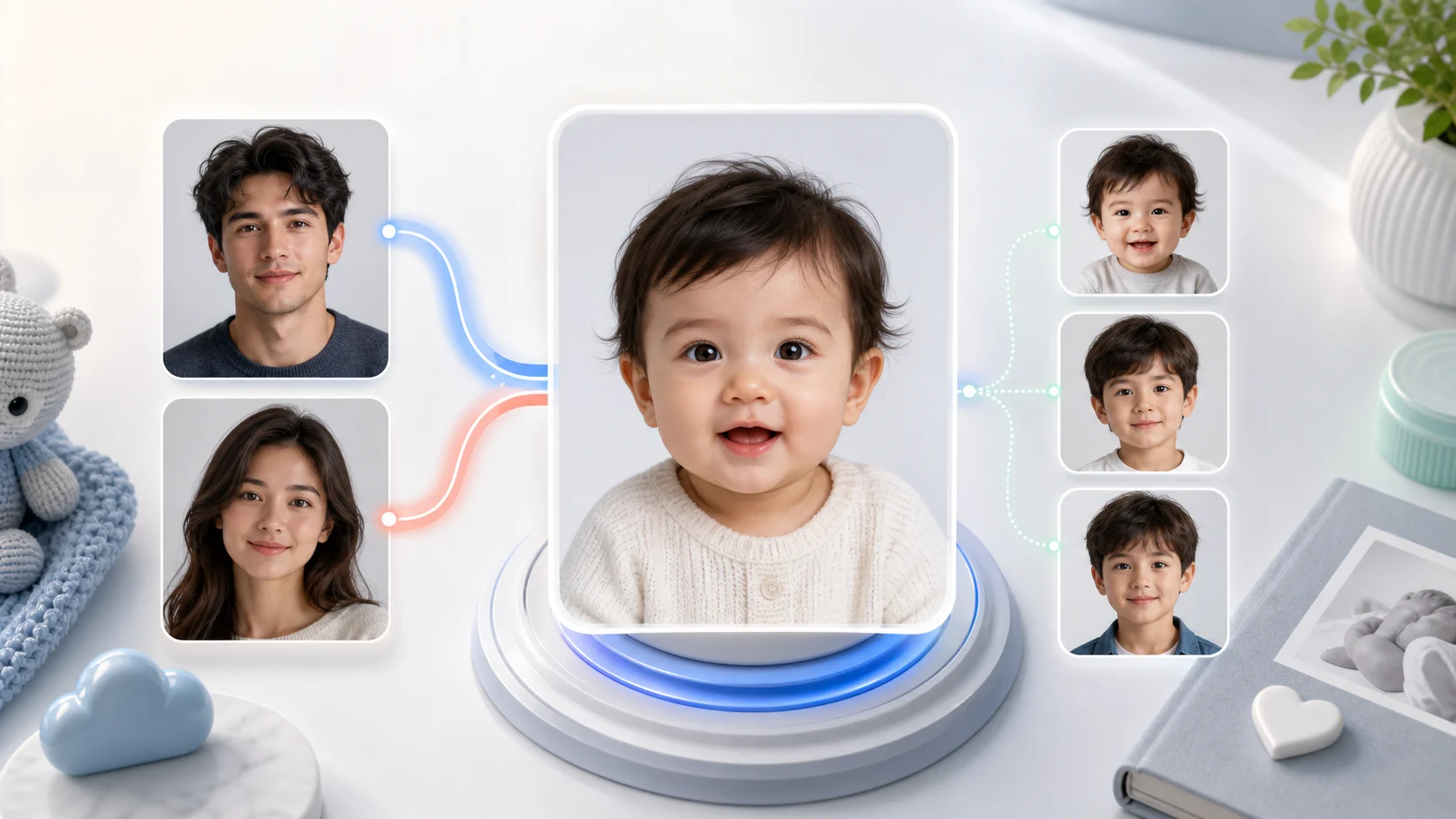 Future baby generator family preview scene